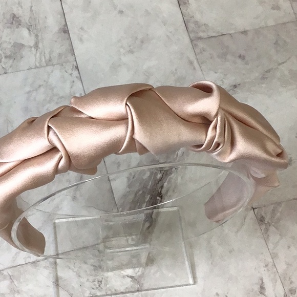 Blush Premium Satin Headband - Picture 3 of 8